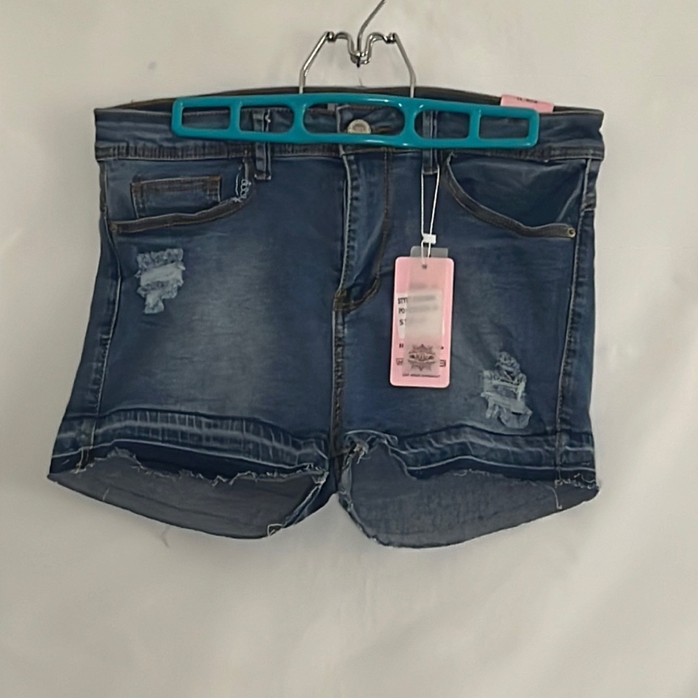 “Dressed and Distressed” Denim Shorts (Stretchy)